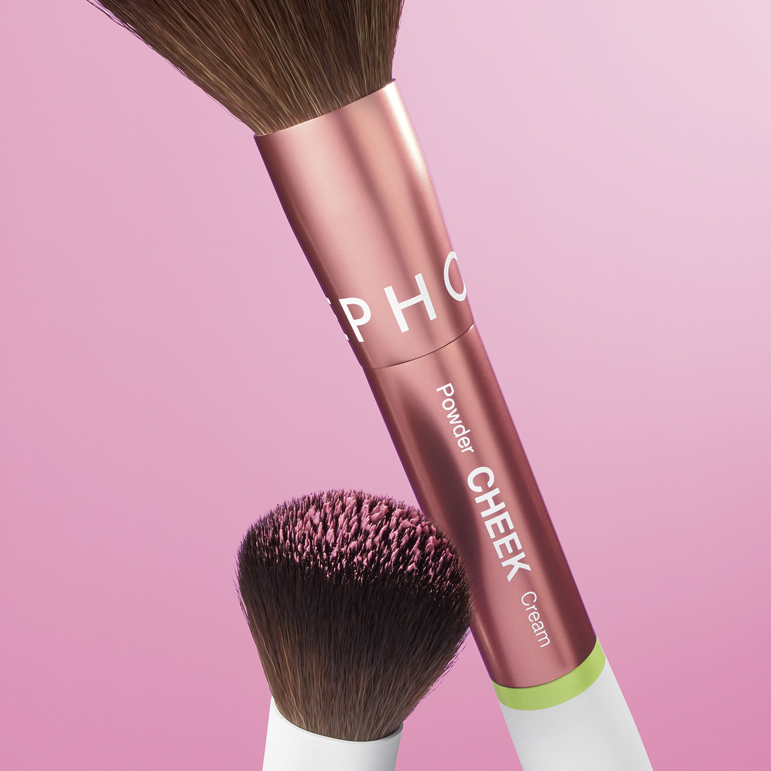 DUO CHEEK BRUSH-25 (BROCHA DE MAQUILLAJE CON DOBLE PUNTA)